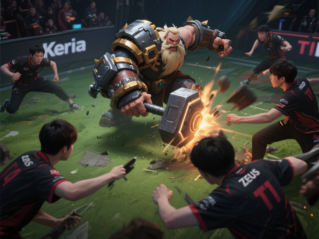 LCK焦点战:Keria波比锤爆Zeus塞恩,T1团战制胜拿龙魂大龙 在这场比赛中,双方此前的拉锯战一度令人捏